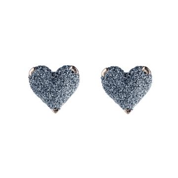 Jolie earrings with heart with microdiamonds