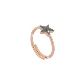 Jolie ring with little star with microdiamonds
